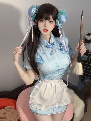 Chinese-Inspired Qipao Maid Outfit 中华娘旗袍女仆