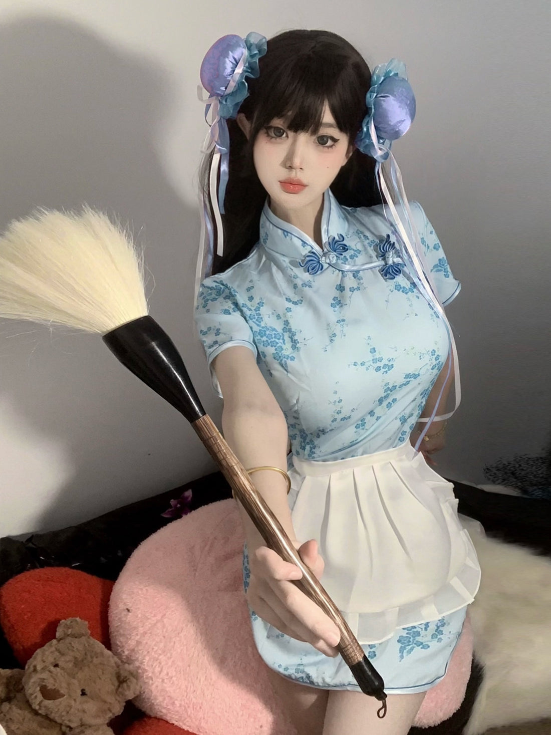 Chinese-Inspired Qipao Maid Outfit 中华娘旗袍女仆