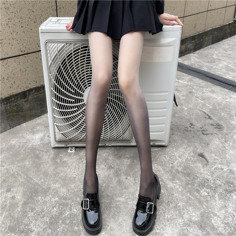 Black-to-Gray Gradient Pantyhose 黑灰渐变连裤袜